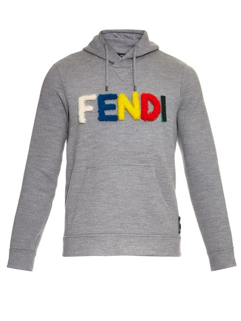 hoodie fendi roma|Fendi men's gray pullover hoodie.